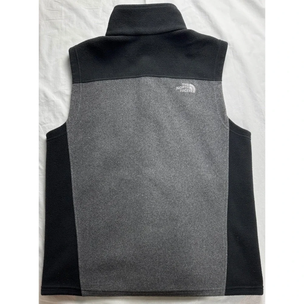 The North Face Mens‎ FlashDry Fleece Vest Gray Black Full Zip Large